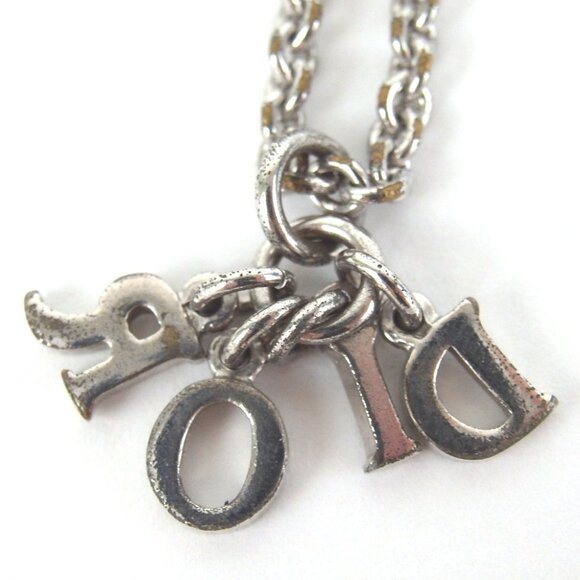 Authentic Christian Dior Logo charm Necklace metal [Used] - Picture 4 of 6